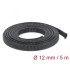 Delock Braided Sleeve stretchable 5 m x 12 mm black