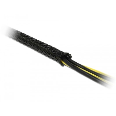 Delock Braided Sleeve stretchable 5 m x 25 mm black 2