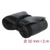 Delock Braided Sleeve with Hook-and-Loop Fastener 2 m x 32 mm black