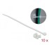 Delock Screw Fixing Mount 15 x 10 mm with Cable Tie L 200 x B 3.6 mm white