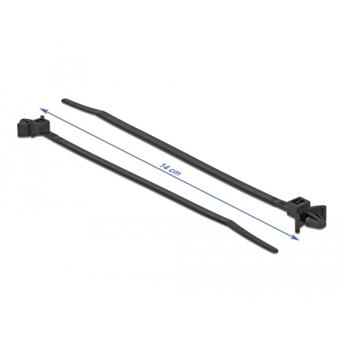 Delock Cable Tie with Expansion Anchor L 140 x W 4 mm black 10 pieces