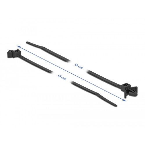 Delock Cable Tie with Expansion Anchor L 160 x W 4 mm black 10 pieces