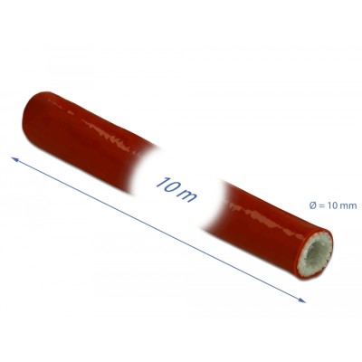 Delock Fire-Proof Sleeving Silicone-Coated 10 m x 10 mm red 2