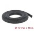 Delock Braided Sleeving stretchable 10 m x 12 mm black