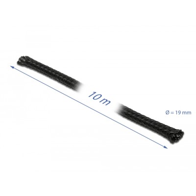 Delock Braided Sleeving stretchable 10 m x 19 mm black 2