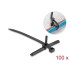 Delock Cable tie with dowel L 150 x W 7.0 mm black 100 pieces