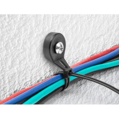 Delock Cable Tie with Fastening Eyelet L 180 x W 6 mm black 100 pieces