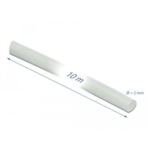 Delock Fiberglass Sleeving 10 m x 2 mm white