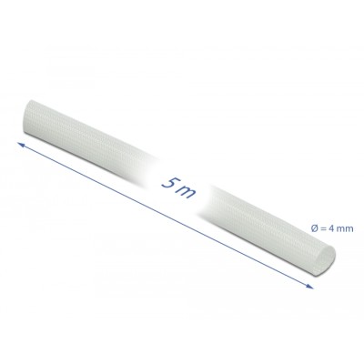 Delock Fiberglass Sleeving 5 m x 4 mm white 2