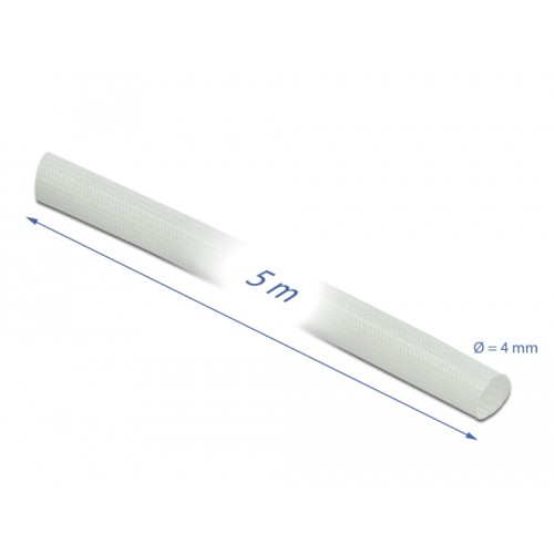 Delock Fiberglass Sleeving 5 m x 4 mm white