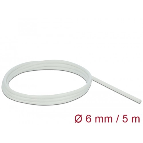 Delock Fiberglass Sleeving 5 m x 6 mm white