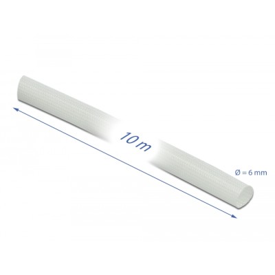 Delock Fiberglass Sleeving 10 m x 6 mm white 2