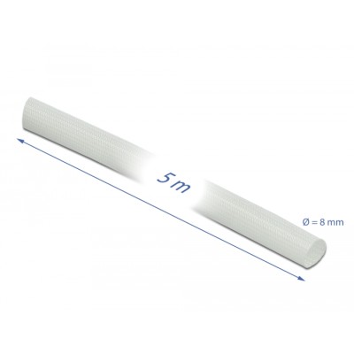 Delock Fiberglass Sleeving 5 m x 8 mm white 2