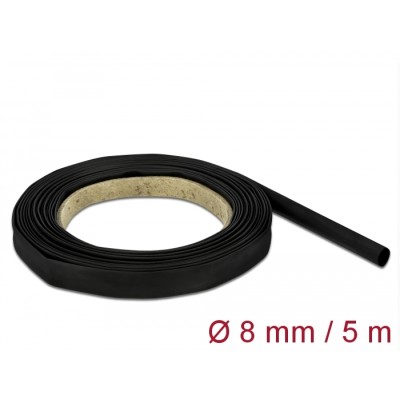Delock Heat Shrink Tube 5 m x 8 mm black