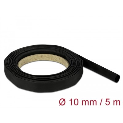 Delock Heat Shrink Tube 5 m x 10 mm black