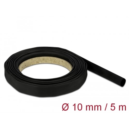 Delock Heat Shrink Tube 5 m x 10 mm black
