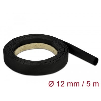 Delock Heat Shrink Tube 5 m x 12 mm black
