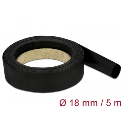 Delock Heat Shrink Tube 5 m x 18 mm black