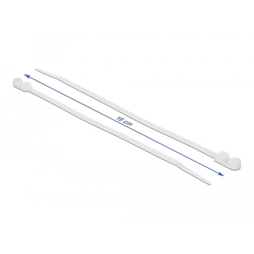 Delock Cable Tie with Fastening Eyelet L 160 x W 4.8 mm white 10 pieces