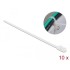 Delock Cable Tie with Fastening Eyelet L 300 x W 7.6 mm white 10 pieces
