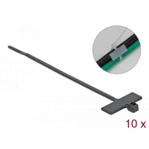 Delock Cable Tie with Label Tap L 100 x W 2.5 mm black 10 pieces