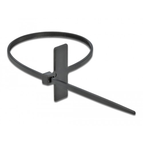 Delock Cable Tie with Label Tap L 100 x W 2.5 mm black 10 pieces