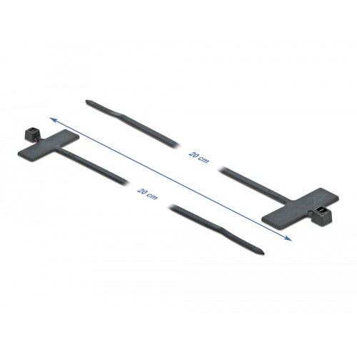 Delock Cable Tie with Label Tap L 200 x W 2.5 mm black 10 pieces