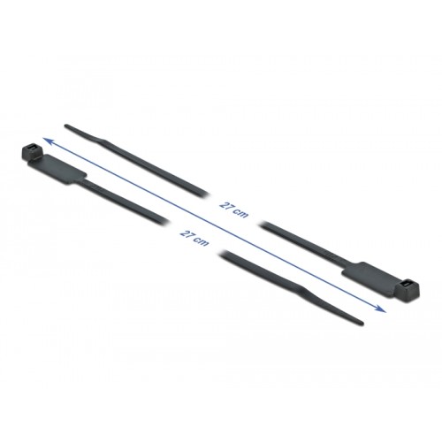 Delock Cable Tie with Label Tap L 270 x W 4.8 mm black 10 pieces
