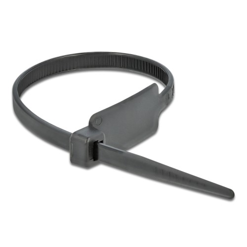 Delock Cable Tie with Label Tap L 270 x W 4.8 mm black 10 pieces