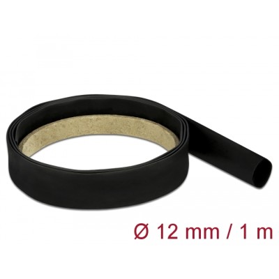 Delock Heat Shrink Tube 1 m x 12 mm black