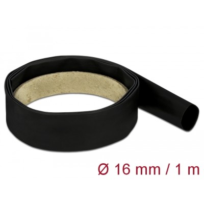 Delock Heat Shrink Tube 1 m x 16 mm black
