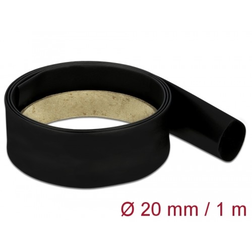 Delock Heat Shrink Tube 1 m x 20 mm black