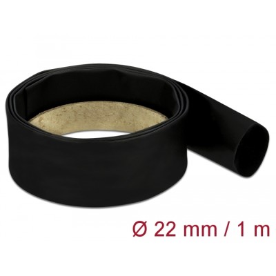 Delock Heat Shrink Tube 1 m x 22 mm black