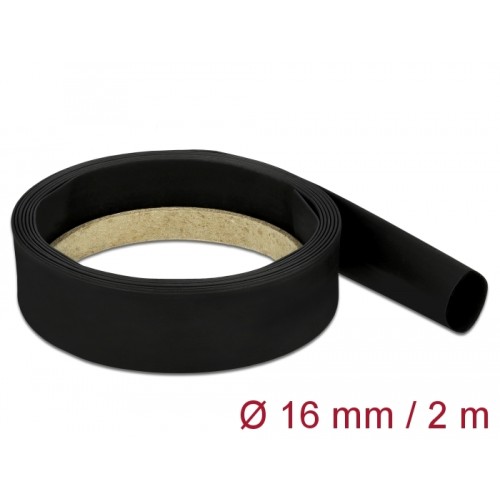 Delock Heat Shrink Tube 2 m x 16 mm black