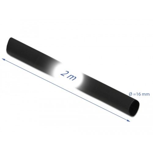 Delock Heat Shrink Tube 2 m x 16 mm black