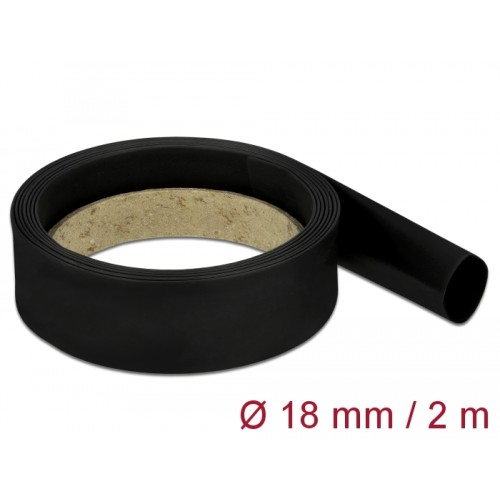 Delock Heat Shrink Tube 2 m x 18 mm black
