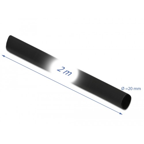 Delock Heat Shrink Tube 2 m x 20 mm black