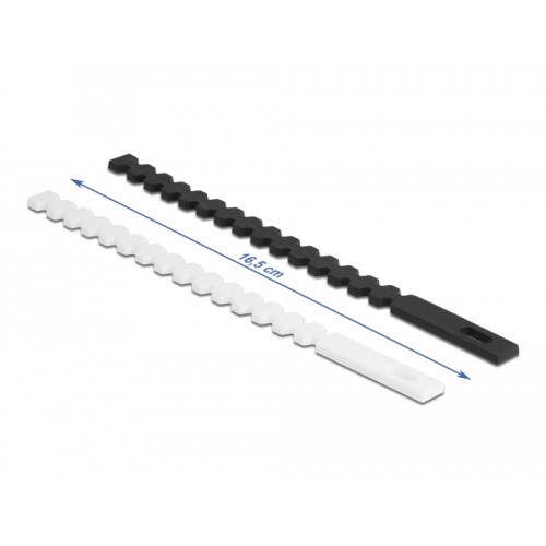 Delock Cable Ties flexible reusable 20 pieces black / white