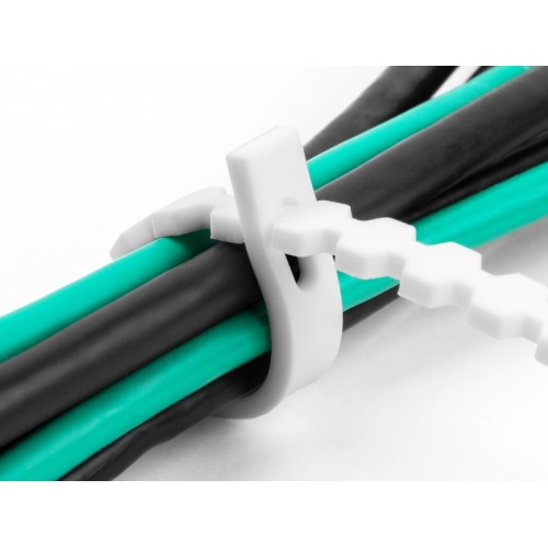 Delock Cable Ties flexible reusable 20 pieces black / white