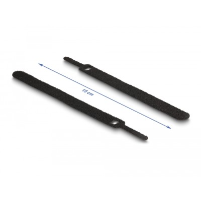 Delock Hook-and-loop cable tie L 150 x W 12 mm black 10 pieces 2