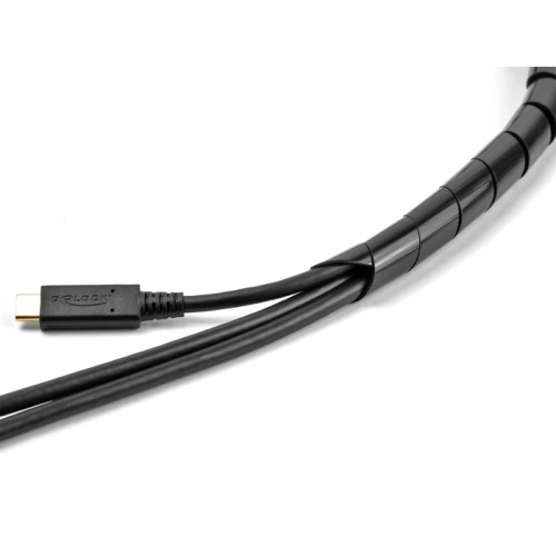 Delock Spiral Hose flexible 2 m x 12 mm black
