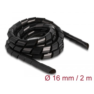 Delock Spiral Hose flexible 2 m x 16 mm black