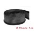 Delock Braided Sleeving with Hook-and-Loop Fastener 5 m x 19 mm black