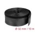 Delock Braided Sleeving with Hook-and-Loop Fastener 10 m x 32 mm black