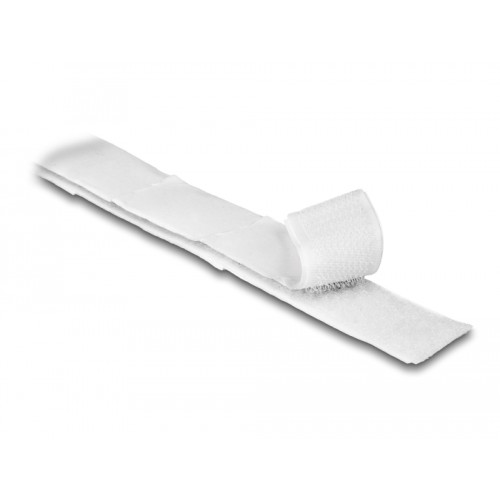 Delock Hook-and-loop tape self-adhesive L 5 m x W 20 mm white