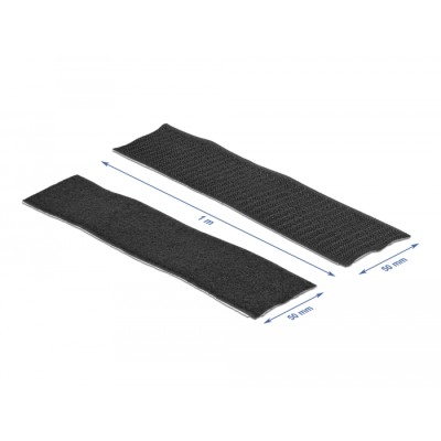 Delock Hook-and-loop tape self-adhesive L 1 m x W 50 mm black 2