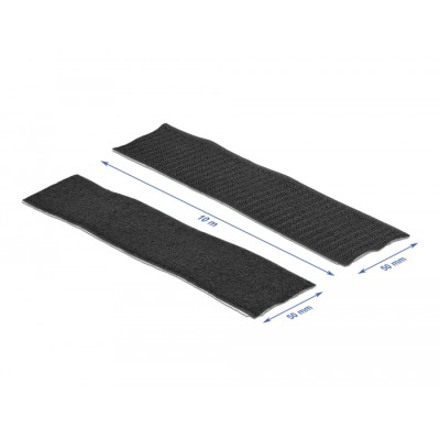 Delock Velcro tape self-adhesive with hook and loop tape L 10 m x W 50 mm black 2