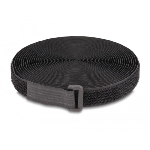 Delock Hook-and-Loop tape on roll with strap L 5 m x W 20 mm black