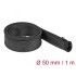 Delock Braided Sleeve with zip fastener heat-resistant 1 m x 50 mm black