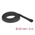 Delock Braided Sleeve with zip fastener heat-resistant 2 m x 20 mm black